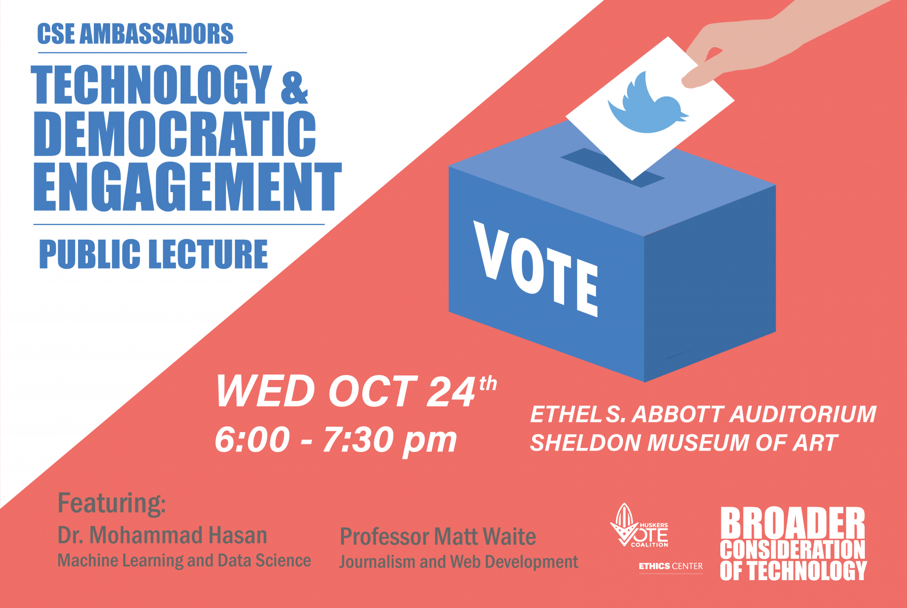 flier for 2018 Fall BCT lecture depicting computers and shapes